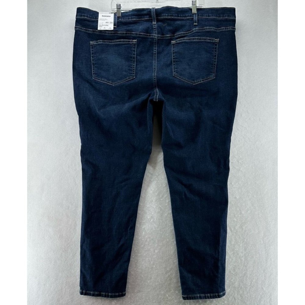 Sonoma Jeans Womens 48/30 The Everyday Skinny Dark Washed Stretch Denim Blue - Picture 2 of 14